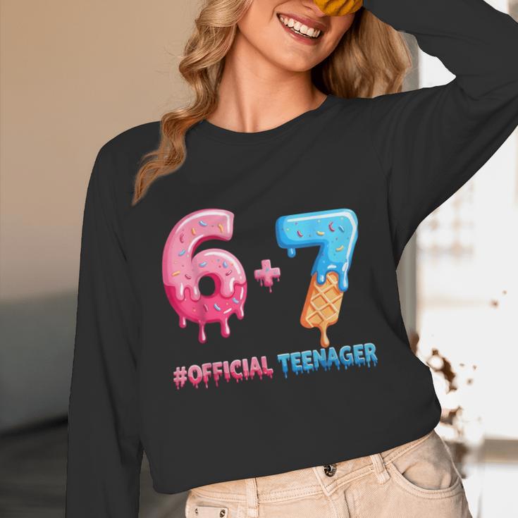 Baseball Ice Cream Drip 67 Official Teenager 13th Birthday Unisex Long Sleeve T-Shirt