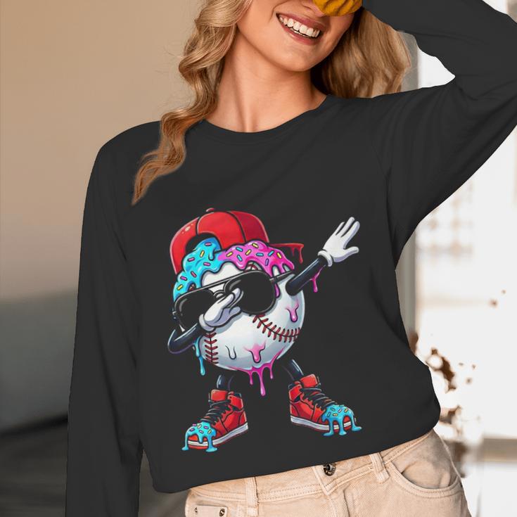 Baseball Ice Cream Drip Dabbing Sports Sprinkles For Boys Unisex Long Sleeve T-Shirt Baseball Ice Cream Drip Dabbing Sports Sprinkles For Boys Unisex Long Sleeve T-Shirt