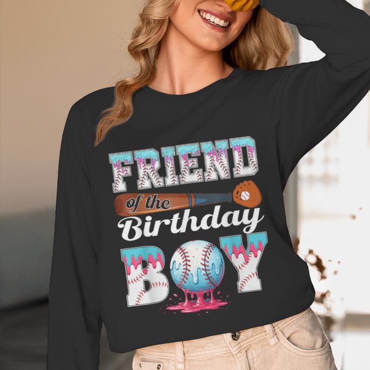 Baseball Ice Cream Drip Friend Of The Birthday Boy Unisex Long Sleeve T-Shirt Baseball Ice Cream Drip Friend Of The Birthday Boy Unisex Long Sleeve T-Shirt