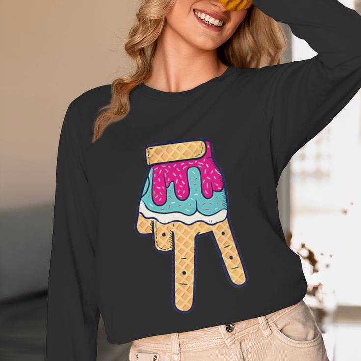 Baseball Ice Cream Drip Home Plate Glove Respect Drip 2 Side Unisex Long Sleeve T-Shirt Baseball Ice Cream Drip Home Plate Glove Respect Drip 2 Side Unisex Long Sleeve T-Shirt