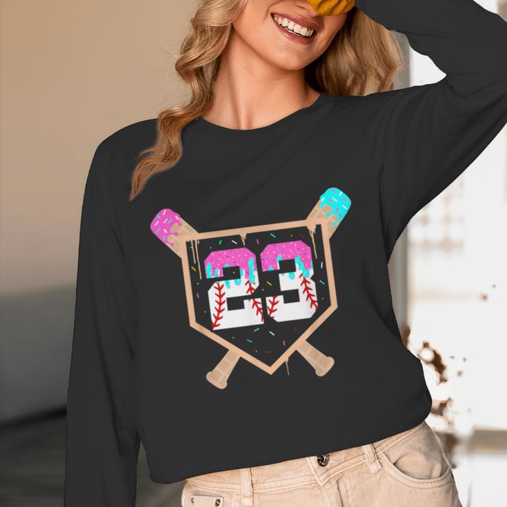 Baseball Ice Cream Drip Number 23 Player 23rd Birthday Unisex Long Sleeve T-Shirt Baseball Ice Cream Drip Number 23 Player 23rd Birthday Unisex Long Sleeve T-Shirt