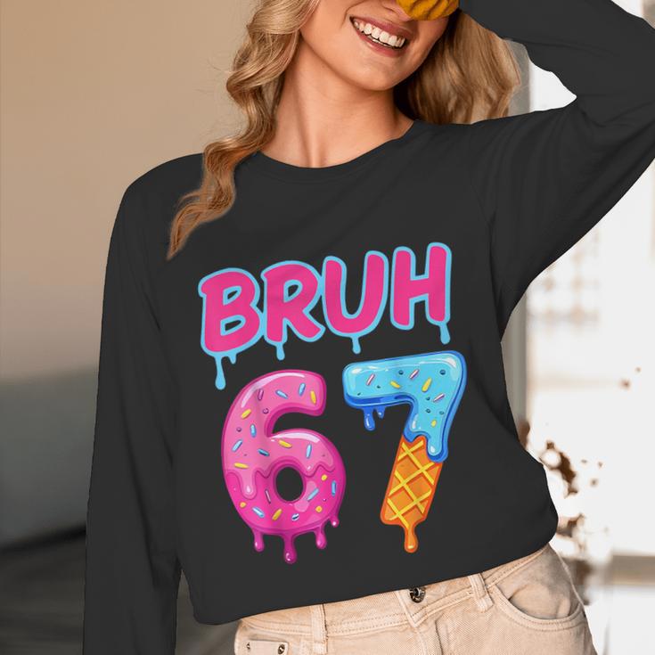 Baseball Ice Cream Drip Number 67 Player Or 67th Birthday Unisex Long Sleeve T-Shirt Baseball Ice Cream Drip Number 67 Player Or 67th Birthday Unisex Long Sleeve T-Shirt