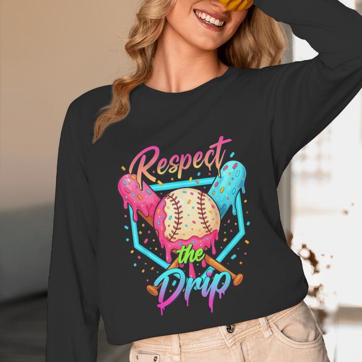 Baseball Ice Cream Drip Number 67 Player 67 Respect The Drip Unisex Long Sleeve T-Shirt