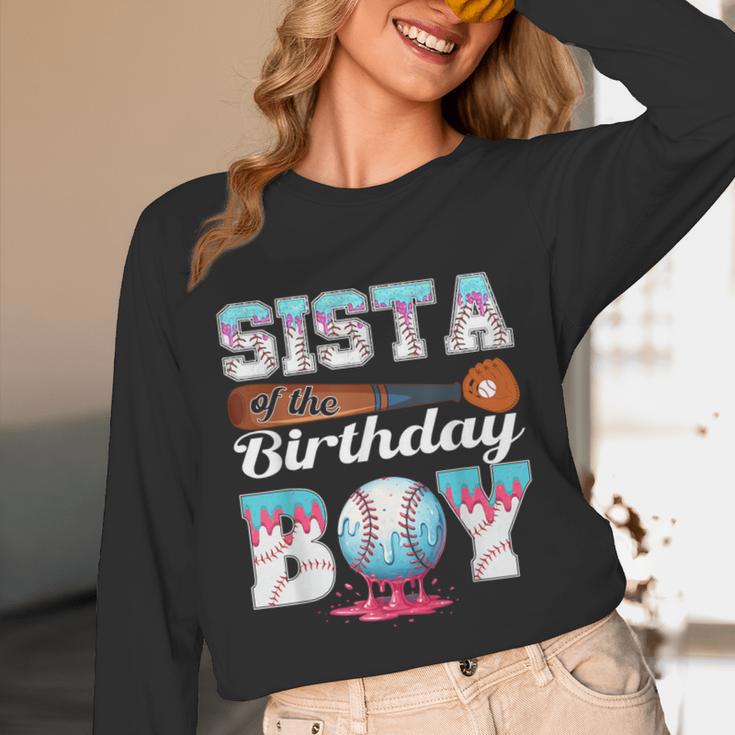 Baseball Ice Cream Drip Sista Of The Birthday Boy Unisex Long Sleeve T-Shirt