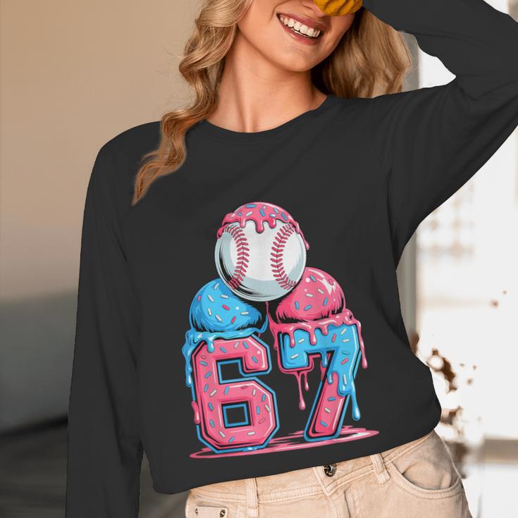 Baseball Ice Cream Drip Six Seven Gen Alpha Meme 67 Unisex Long Sleeve T-Shirt Baseball Ice Cream Drip Six Seven Gen Alpha Meme 67 Unisex Long Sleeve T-Shirt