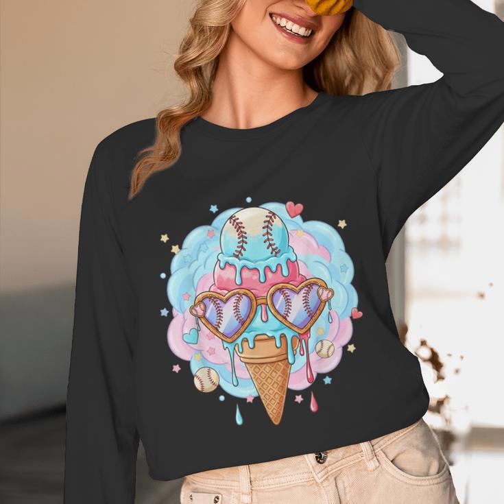 Baseball Ice Cream Heart Sunglasses Youth Boys Valentine Unisex Long Sleeve T-Shirt Baseball Ice Cream Heart Sunglasses Youth Boys Valentine Unisex Long Sleeve T-Shirt
