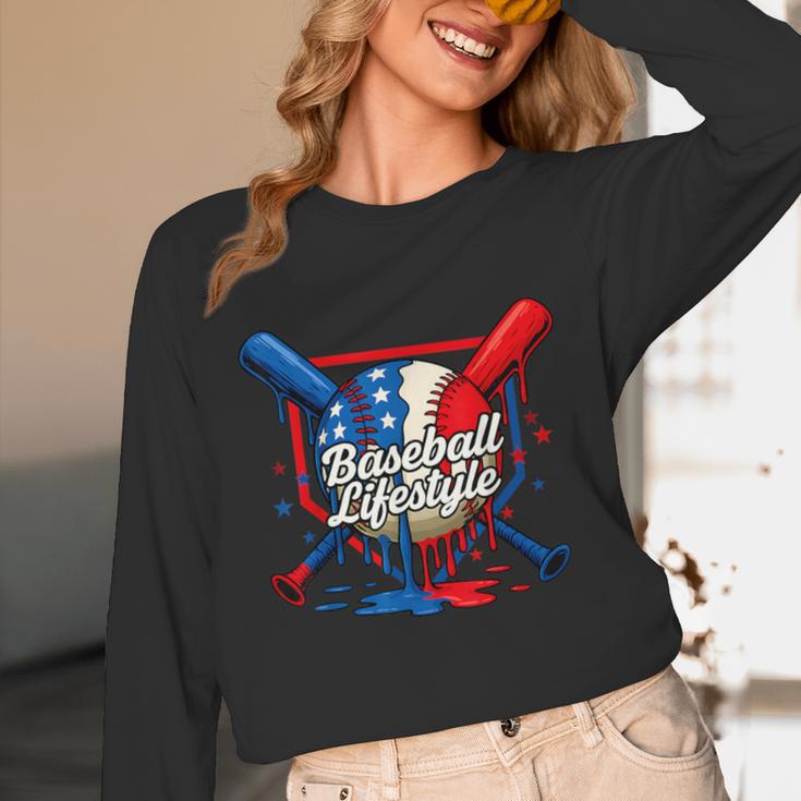 Baseball Life Style 101 Apparel Youth Drip Baseball Unisex Long Sleeve T-Shirt Baseball Life Style 101 Apparel Youth Drip Baseball Unisex Long Sleeve T-Shirt