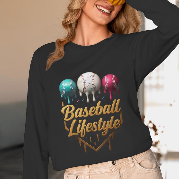 Baseball Lifestyle Drip Unisex Long Sleeve T-Shirt