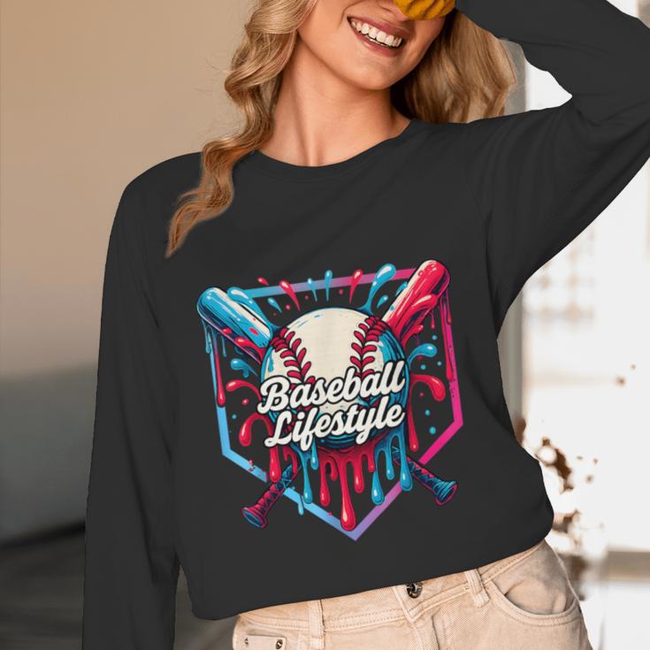 Baseball Lifestyle Shirt Youth Baseball Drip Icecream Boys Unisex Long Sleeve T-Shirt Baseball Lifestyle Shirt Youth Baseball Drip Icecream Boys Unisex Long Sleeve T-Shirt