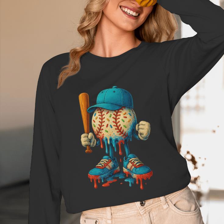 Baseball Lifestyle Youth Baseball Drip Icecream Unisex Long Sleeve T-Shirt Baseball Lifestyle Youth Baseball Drip Icecream Unisex Long Sleeve T-Shirt