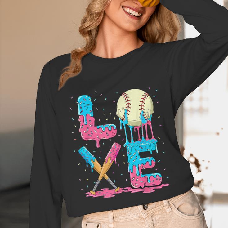 Baseball Love Drip Ice Cream Colorful Baseball Unisex Long Sleeve T-Shirt Baseball Love Drip Ice Cream Colorful Baseball Unisex Long Sleeve T-Shirt