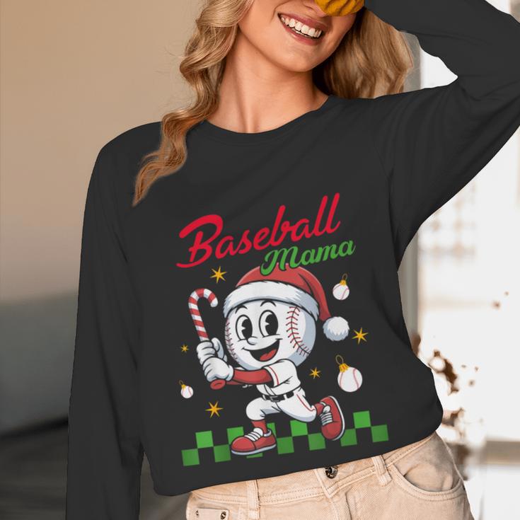 Baseball Mama Christmas Santa Hat Xmas Softball Mom Unisex Long Sleeve T-Shirt Baseball Mama Christmas Santa Hat Xmas Softball Mom Unisex Long Sleeve T-Shirt