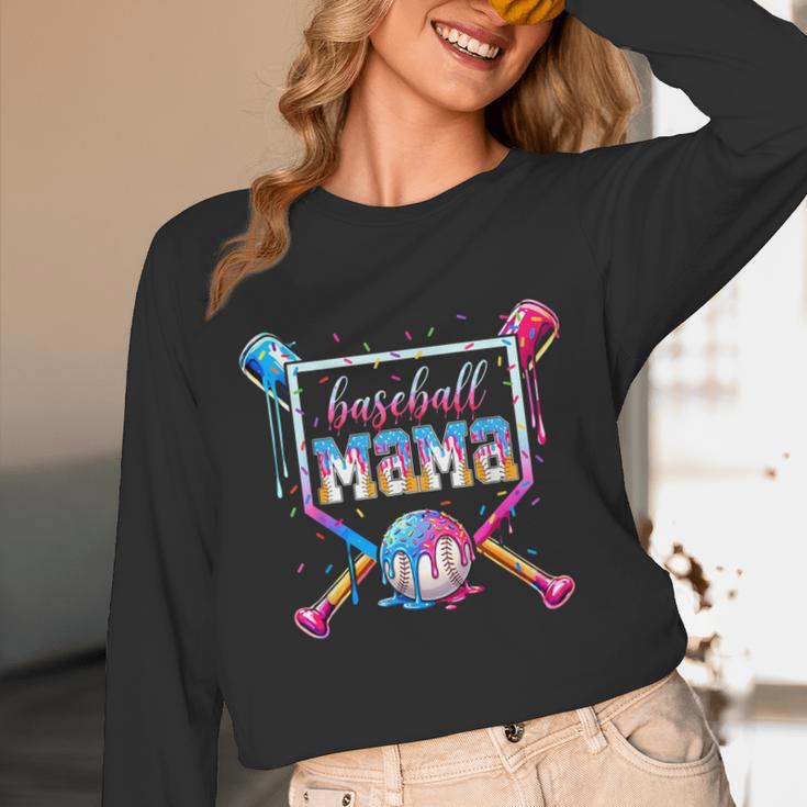 Baseball Mama Ice Cream Drip For Men Women Boy Kids Unisex Long Sleeve T-Shirt