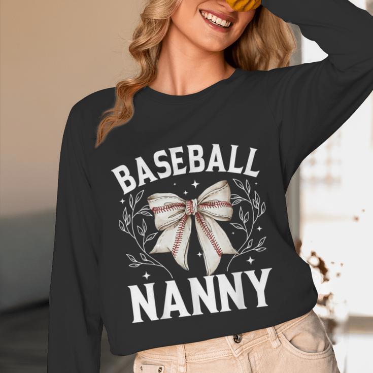 Baseball Nanny Baseball Coquette Bow Unisex Long Sleeve T-Shirt