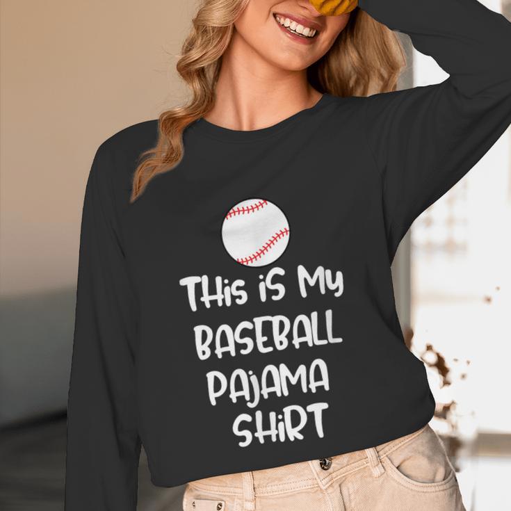 This Is My Baseball Pajama Shirt For Players Teens Boys Girl Unisex Long Sleeve T-Shirt This Is My Baseball Pajama Shirt For Players Teens Boys Girl Unisex Long Sleeve T-Shirt