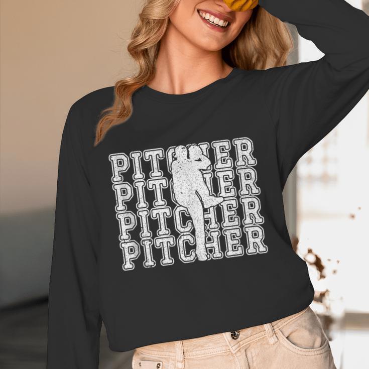 Baseball Pitcher Player Team Sport Lover Family Friends Fans Unisex Long Sleeve T-Shirt Baseball Pitcher Player Team Sport Lover Family Friends Fans Unisex Long Sleeve T-Shirt