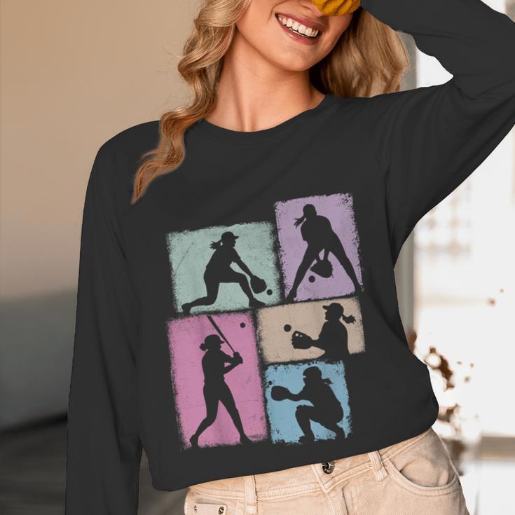 Baseball Player Collage Women Kids Coach Youth Girl Unisex Long Sleeve T-Shirt Baseball Player Collage Women Kids Coach Youth Girl Unisex Long Sleeve T-Shirt