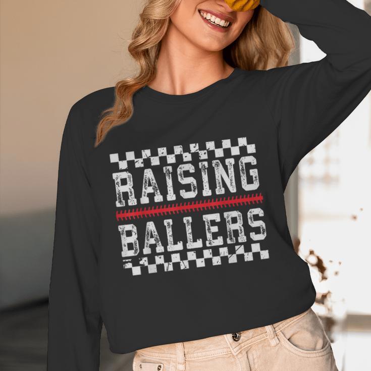 Baseball Player Raising Ballers Game Day Respect The Drip Unisex Long Sleeve T-Shirt