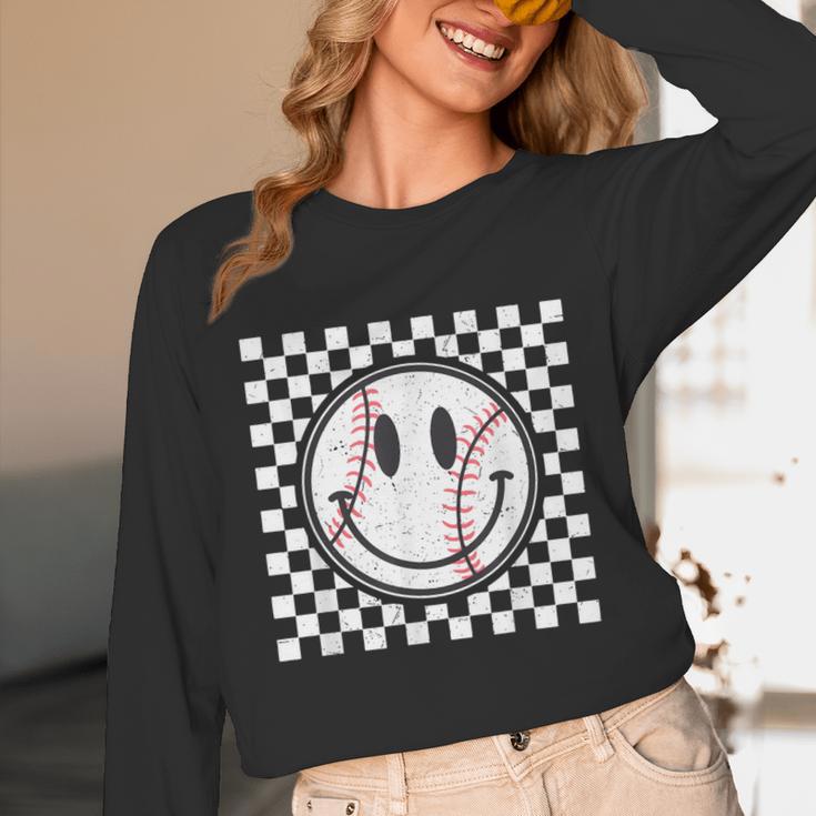 Baseball Season Happy Game Day Trendy Sports Vintage Unisex Long Sleeve T-Shirt
