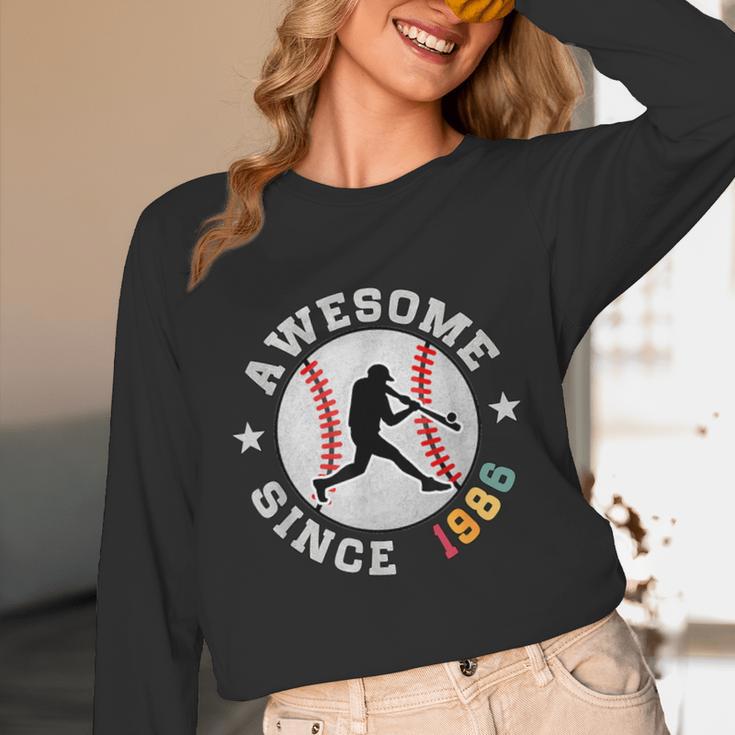 Birthday Baseball Lover 40 Years Old Awesome Since 1986 Unisex Long Sleeve T-Shirt Birthday Baseball Lover 40 Years Old Awesome Since 1986 Unisex Long Sleeve T-Shirt
