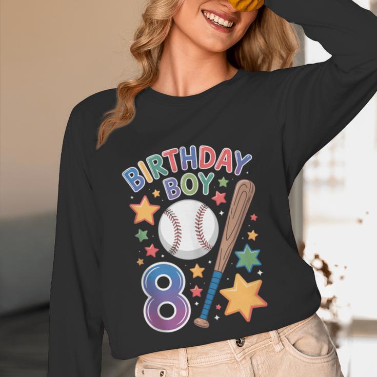 Birthday Boy 8th Birthday Baseball Unisex Long Sleeve T-Shirt