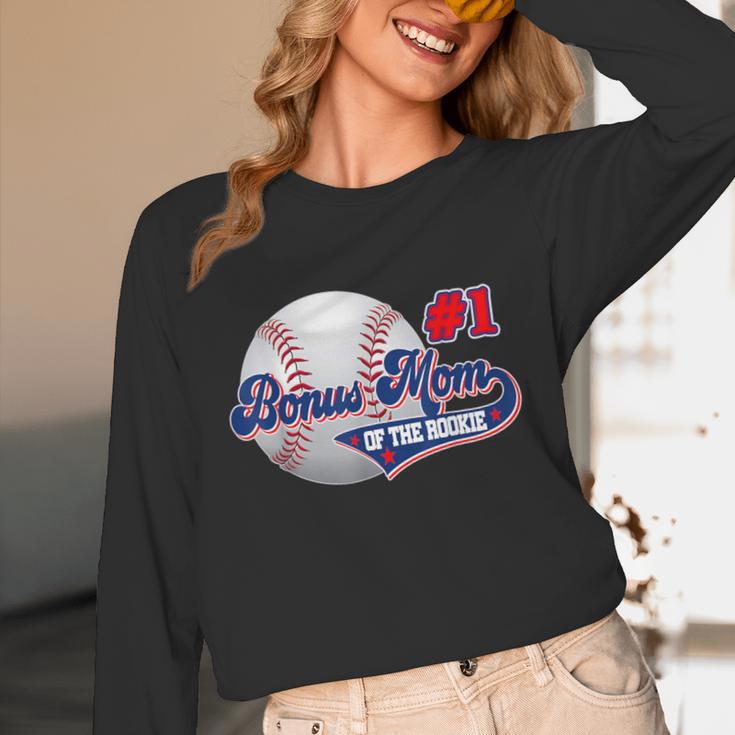 Bonus Mom Rookie Of Year 1st Birthday Baseball Theme Unisex Long Sleeve T-Shirt