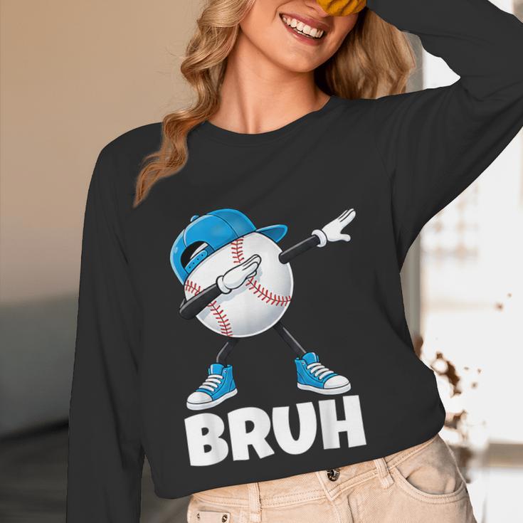 Boys Baseball Graphic Tee Teen Apparel Cute Meme Bruh Unisex Long Sleeve T-Shirt Boys Baseball Graphic Tee Teen Apparel Cute Meme Bruh Unisex Long Sleeve T-Shirt
