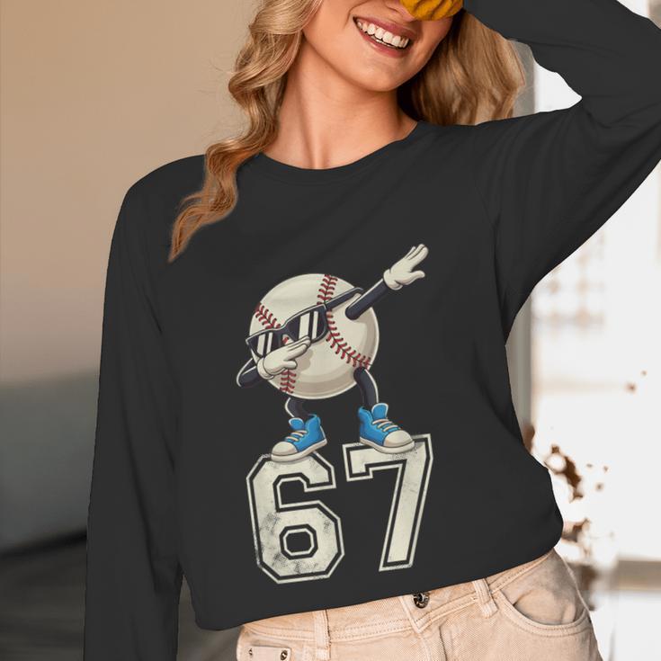 Boys Kids 67 Six Seven Sunglasses Dabbing Baseball Lover Unisex Long Sleeve T-Shirt