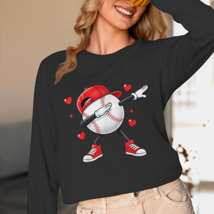 Boys Valentines Baseball Unisex Long Sleeve T-Shirt