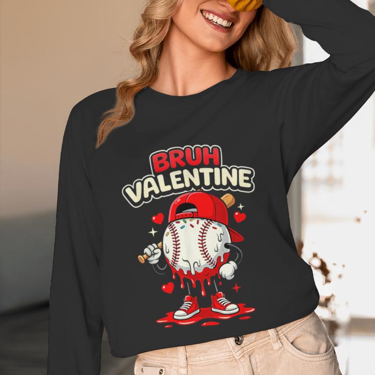 Bruh Valentine Baseball Drip Icecream Apparel Men Youth Boys Unisex Long Sleeve T-Shirt Bruh Valentine Baseball Drip Icecream Apparel Men Youth Boys Unisex Long Sleeve T-Shirt