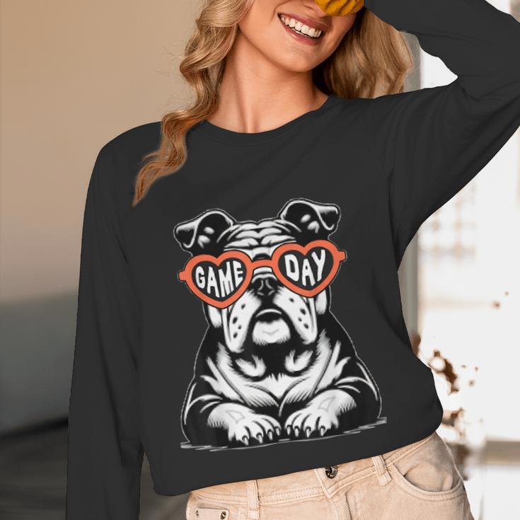 Bulldog Mascot Sports Fan Football Basketball Baseball Unisex Long Sleeve T-Shirt Bulldog Mascot Sports Fan Football Basketball Baseball Unisex Long Sleeve T-Shirt