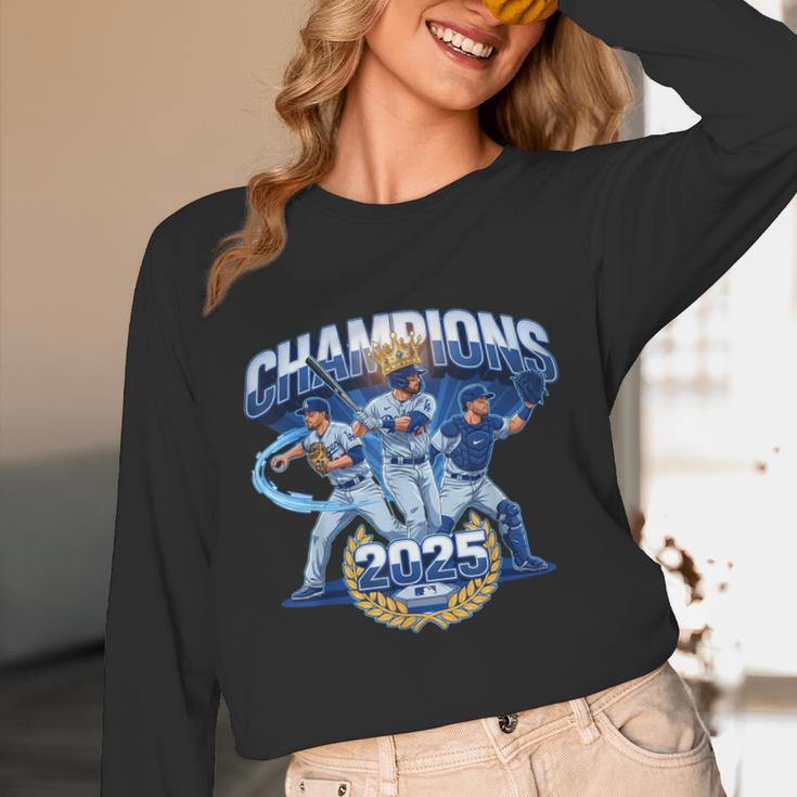 Champions 2025 Baseball Retro Athletic Celebration Theme Unisex Long Sleeve T-Shirt Champions 2025 Baseball Retro Athletic Celebration Theme Unisex Long Sleeve T-Shirt