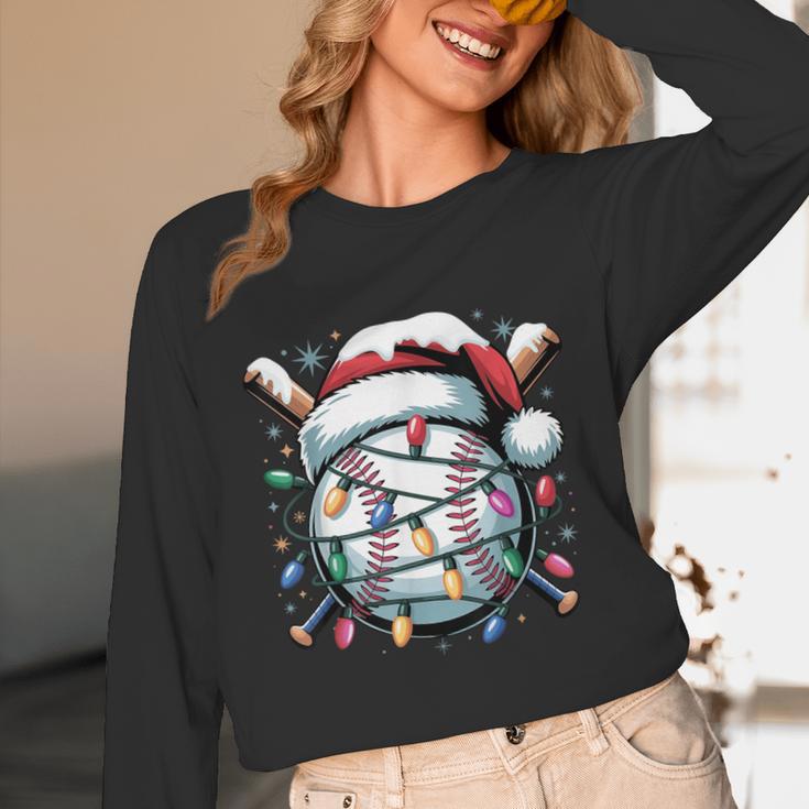 Christmas Baseball Boy Youth Kid Men Santa Hat Xmas Baseball Unisex Long Sleeve T-Shirt Christmas Baseball Boy Youth Kid Men Santa Hat Xmas Baseball Unisex Long Sleeve T-Shirt