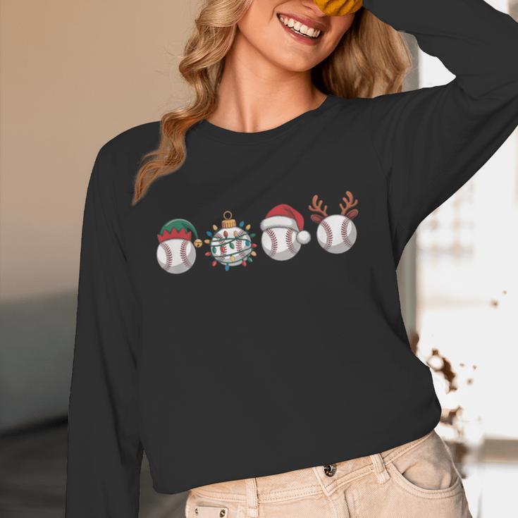 Christmas Baseball Player X-Mas Balls Unisex Long Sleeve T-Shirt Christmas Baseball Player X-Mas Balls Unisex Long Sleeve T-Shirt