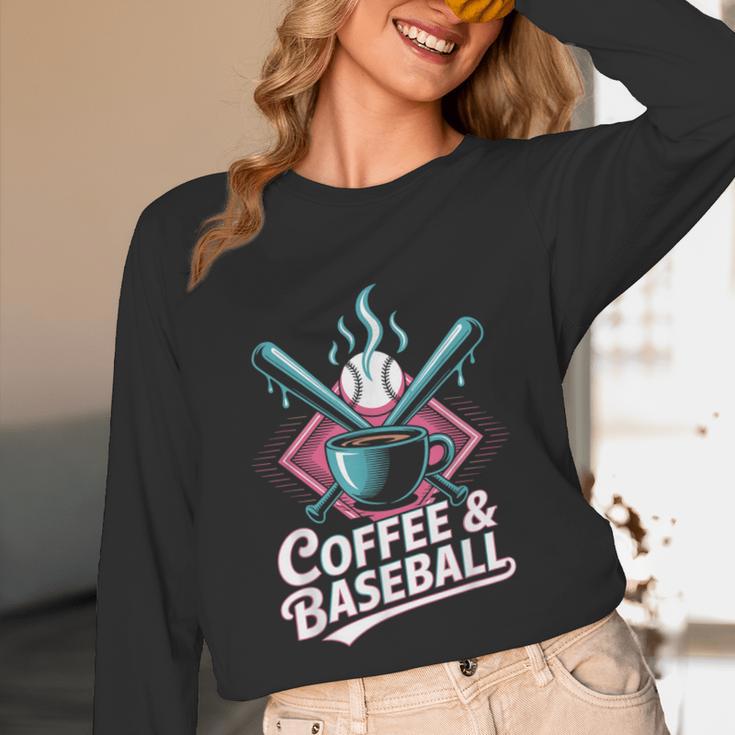 Coffee And Baseball Baseball Player Unisex Long Sleeve T-Shirt