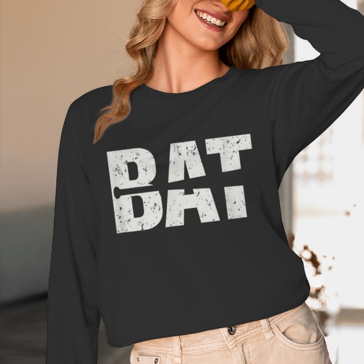 Cool Bat Dad Baseball Tee Women Kids Unisex Long Sleeve T-Shirt