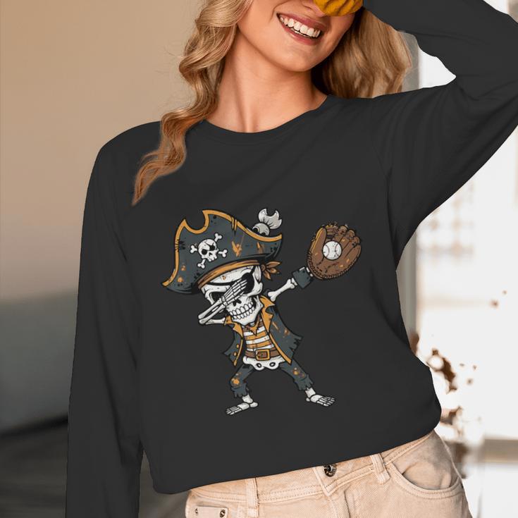 Dabbing Pirate Skeleton Baseball Dab Costume Boys Kids Men Unisex Long Sleeve T-Shirt Dabbing Pirate Skeleton Baseball Dab Costume Boys Kids Men Unisex Long Sleeve T-Shirt