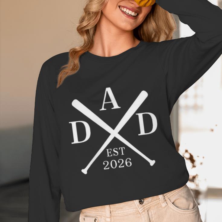 Dad Est 2026 Father Loading New Dad Baseball Pocket Unisex Long Sleeve T-Shirt
