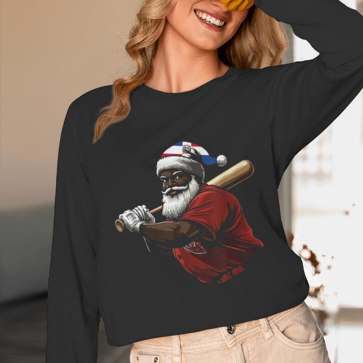 Dominican Republic Santa Christmas Baseball Beisbol Unisex Long Sleeve T-Shirt Dominican Republic Santa Christmas Baseball Beisbol Unisex Long Sleeve T-Shirt