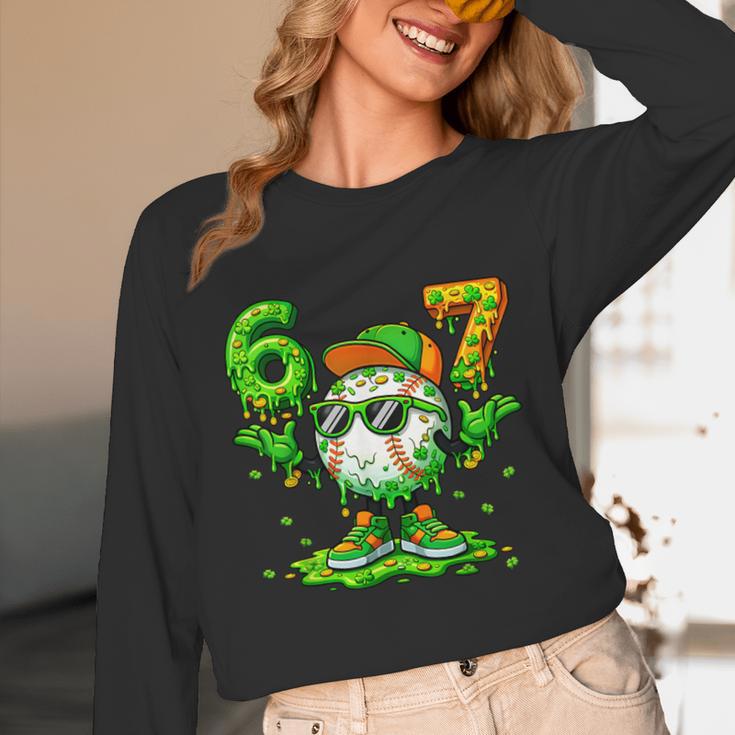 Drip Baseball Irish Shamrock St Patricks Men Boy Kid Unisex Long Sleeve T-Shirt Drip Baseball Irish Shamrock St Patricks Men Boy Kid Unisex Long Sleeve T-Shirt