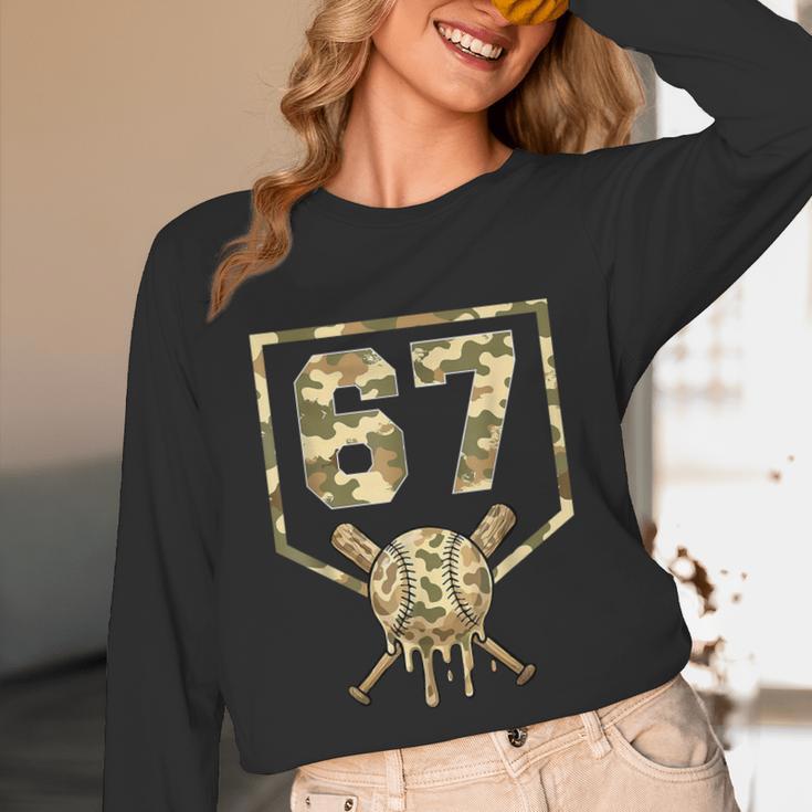 Dripping Camo 67 Baseball Ice Cream Drip 6-7 Six Seven Boy Unisex Long Sleeve T-Shirt Dripping Camo 67 Baseball Ice Cream Drip 6-7 Six Seven Boy Unisex Long Sleeve T-Shirt