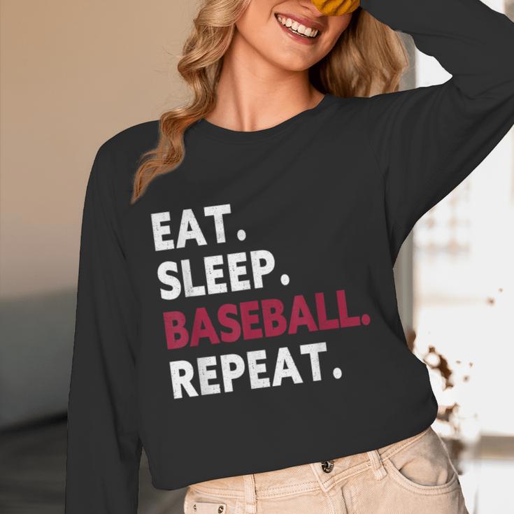 Eat Sleep Baseball Repeat Baseball Player Unisex Long Sleeve T-Shirt Eat Sleep Baseball Repeat Baseball Player Unisex Long Sleeve T-Shirt