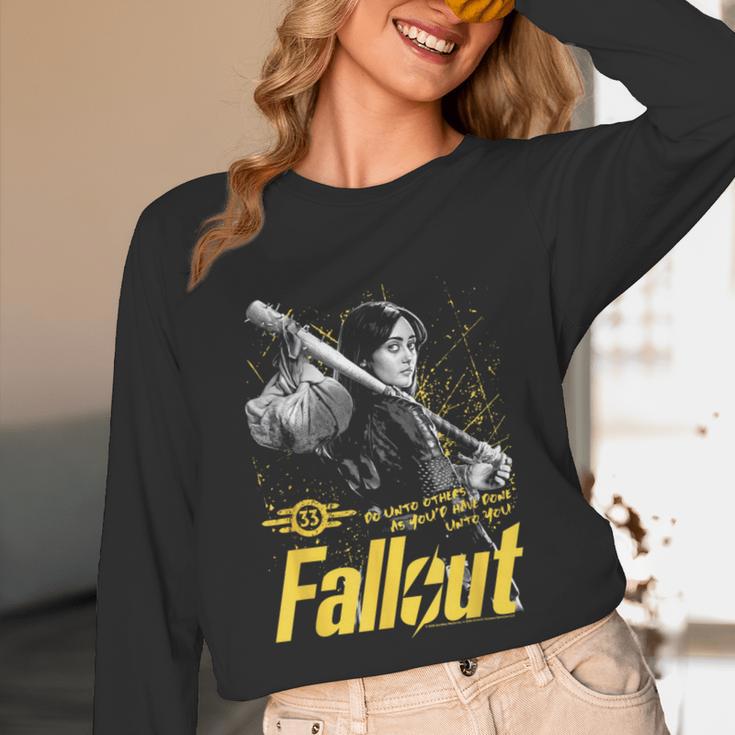 Fallout TV Series Lucy Do Unto Others Baseball Bat Gamer Unisex Long Sleeve T-Shirt Fallout TV Series Lucy Do Unto Others Baseball Bat Gamer Unisex Long Sleeve T-Shirt