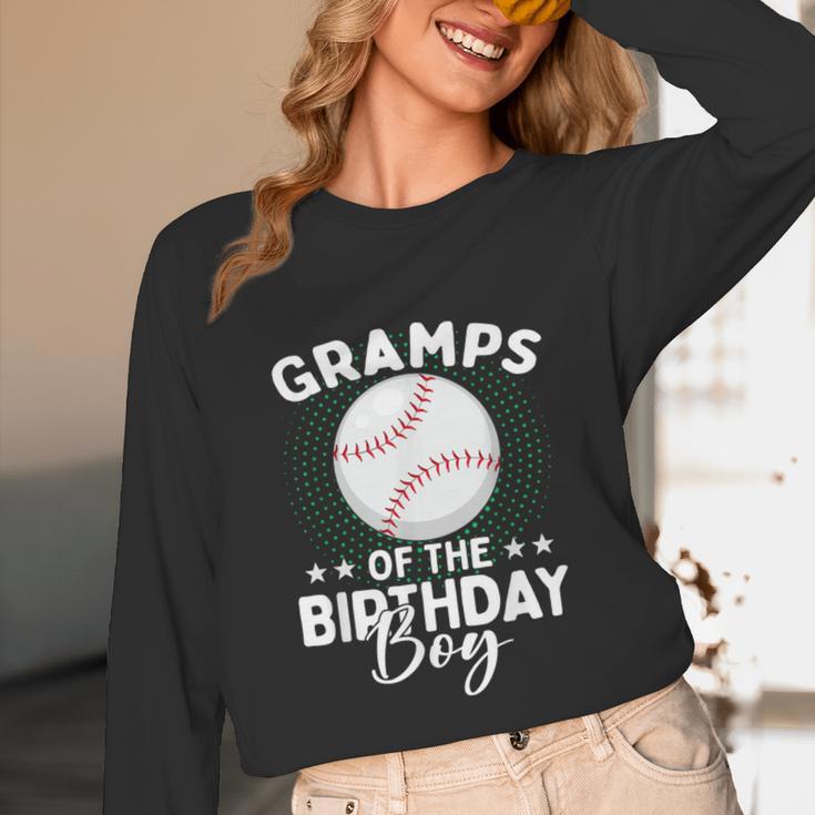 Gramps Of The Birthday Boy Baseball Player Birthday Unisex Long Sleeve T-Shirt