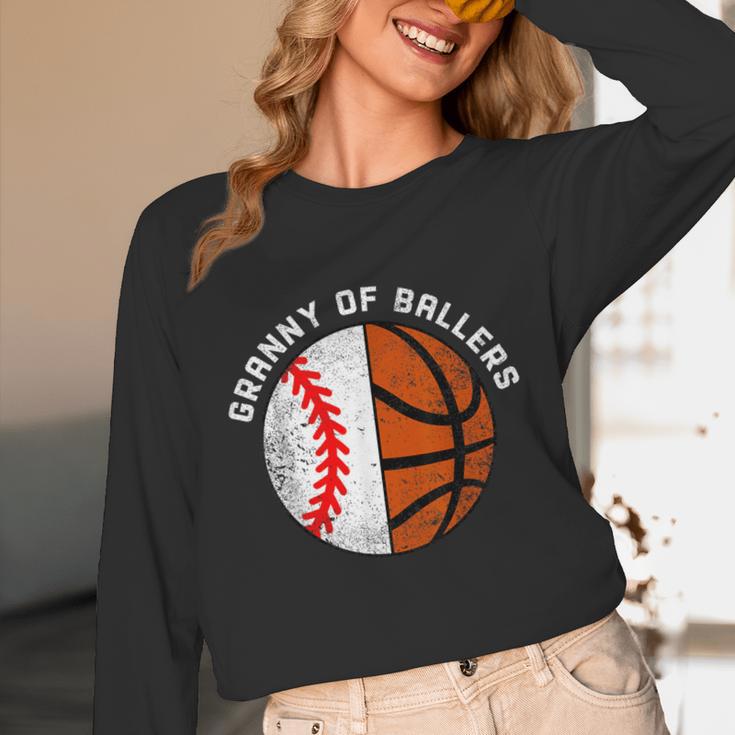 Granny Of Ballers Baseball Basketball Grandma Granny Unisex Long Sleeve T-Shirt