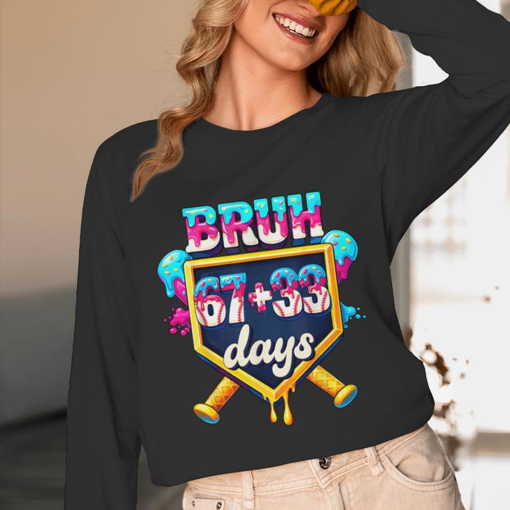 Happy 6733 Days Of School Baseball Drip 100th Day Of School Unisex Long Sleeve T-Shirt