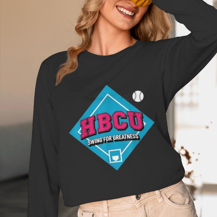 HBCU Swing For Greatness Baseball Softball College Apparel Unisex Long Sleeve T-Shirt