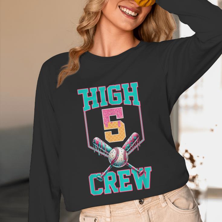 Hi 5 Birthday Party Decorations For Boy Baseball Drip 5th Unisex Long Sleeve T-Shirt Hi 5 Birthday Party Decorations For Boy Baseball Drip 5th Unisex Long Sleeve T-Shirt