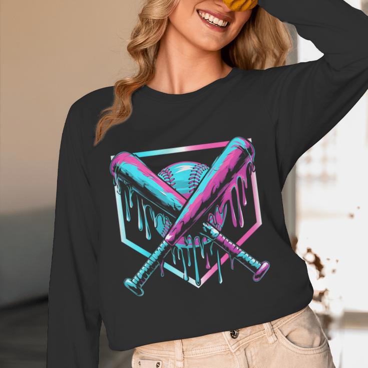 Ice Cream Baseball Drip Home Plate Bats Cool For Boys Youth Unisex Long Sleeve T-Shirt Ice Cream Baseball Drip Home Plate Bats Cool For Boys Youth Unisex Long Sleeve T-Shirt