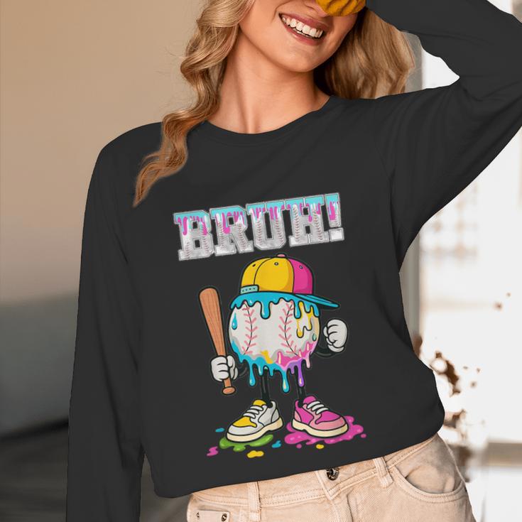 Ice Cream Drip Baseball Bruh Baseball Drip Boy Youth Unisex Long Sleeve T-Shirt Ice Cream Drip Baseball Bruh Baseball Drip Boy Youth Unisex Long Sleeve T-Shirt